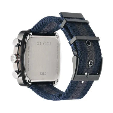Gucci Coupe Chronograph Blue Dial Two Tone NATO Strap Watch for Men - YA131203 Buy Now By Gucci