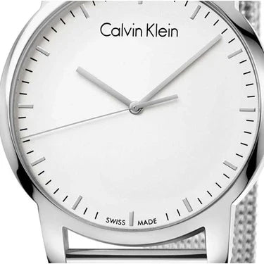 Calvin Klein City Chronograph White Dial Silver Mesh Bracelet Watch for Men - K2G2G126 Buy Now By Calvin Klein