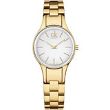 Calvin Klein Simplicity White Dial Gold Steel Strap Watch for Women - K4323212 Buy Now By Calvin Klein