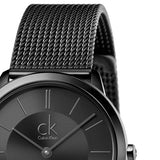 Calvin Klein Minimal Black Dial Black Mesh Bracelet Watch for Men - K3M224B1 Buy Now By Calvin Klein