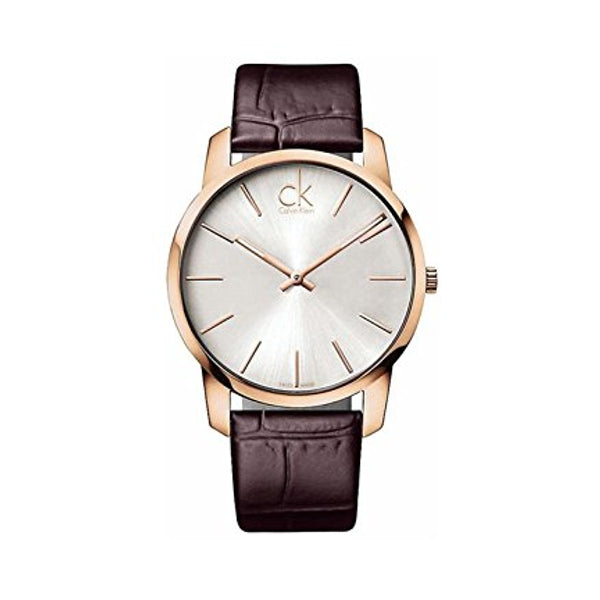Calvin Klein City White Dial Brown Leather Strap Watch for Men - K2G21629 Buy Now By Calvin Klein