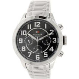 Tommy Hilfiger Trent Chronograph Black Dial Silver Steel Strap Watch for Men - 1791054 Buy Now By Tommy Hilfiger