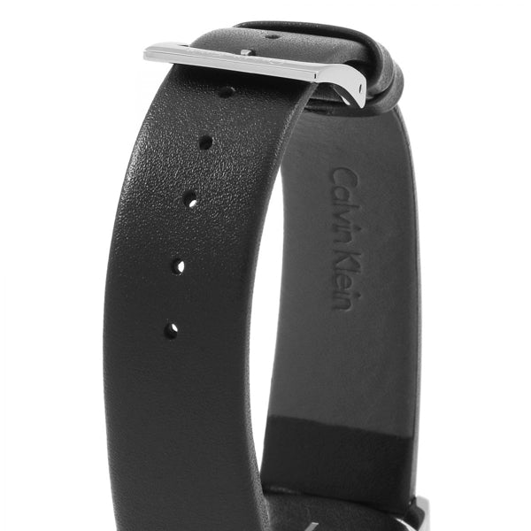 Calvin Klein Minimal Diamonds Black Dial Black Leather Strap Watch for Men - K3M211CS Buy Now By Calvin Klein