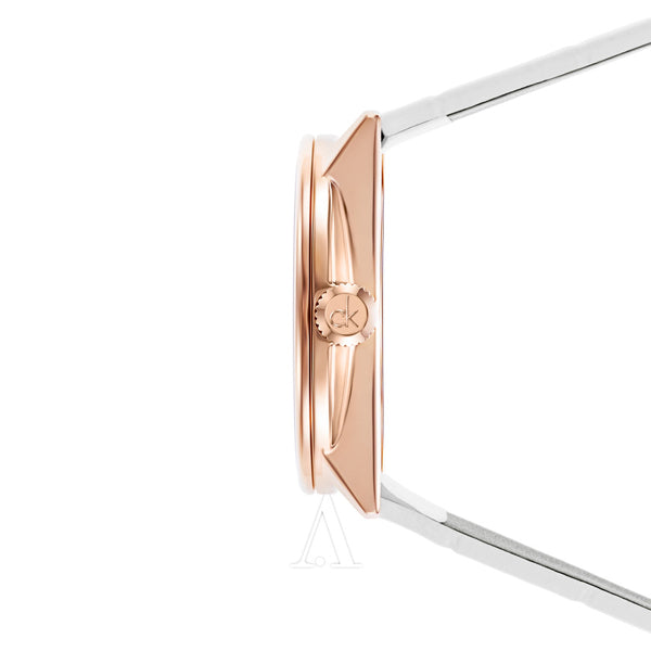 Calvin Klein Accent White Dial White Leather Strap Watch for Women - K2Y2Y6KW Buy Now By Calvin Klein