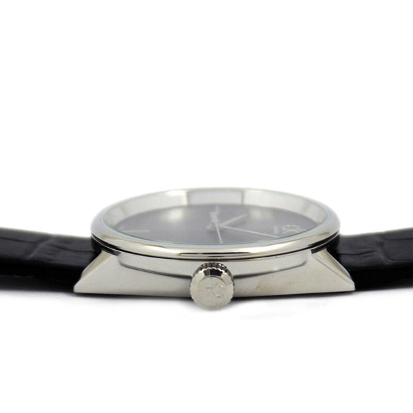 Calvin Klein Accent Black Dial Black Leather Strap Watch for Men - K2Y2X1CU Buy Now By Calvin Klein