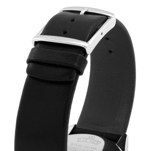 Calvin Klein Masculine Chronograph White Dial Black Leather Strap Watch for Men - K2H27120 Buy Now By Calvin Klein