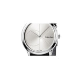 Calvin Klein Minimal Silver Dial Black Leather Strap Watch for Men - K3M221CY Buy Now By Calvin Klein