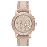 Burberry The City Chronograph Rose Gold Dial Beige Leather Strap Watch For Women - BU9702 Buy Now By Burberry
