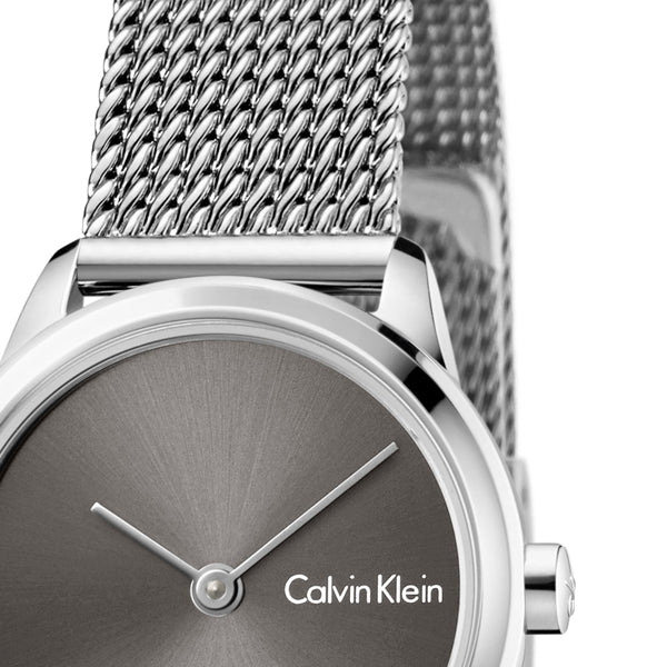 Calvin Klein Minimal Grey Dial Silver Mesh Bracelet Watch for Women - K3M231Y3 Buy Now By Calvin Klein