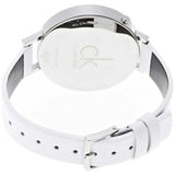 Calvin Klein Firm Silver Dial White Leather Strap Watch for Women - K3N231L6 Buy Now By Calvin Klein
