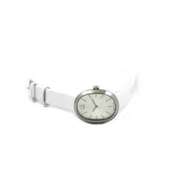 Calvin Klein Incentive White Dial White Leather Strap Watch for Women - K3P231L6 Buy Now By Calvin Klein