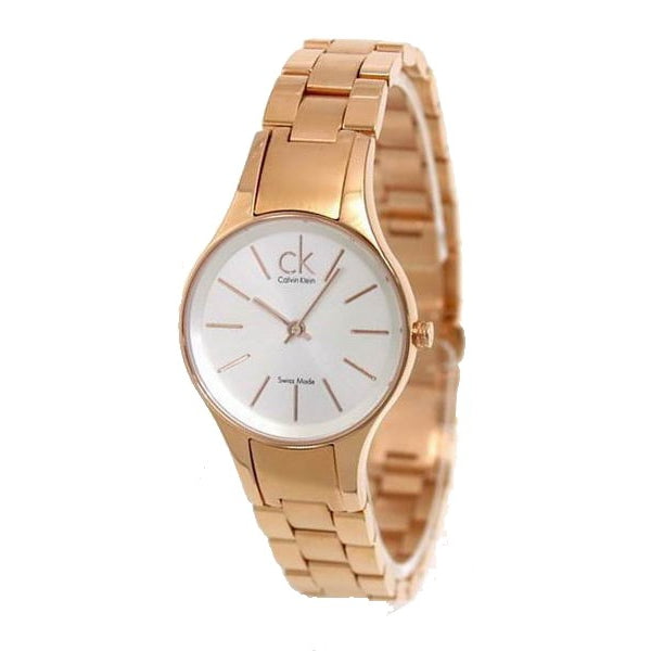 Calvin Klein Simplicity White Dial Rose Gold Steel Strap Watch for Women - K4323520 Buy Now By Calvin Klein