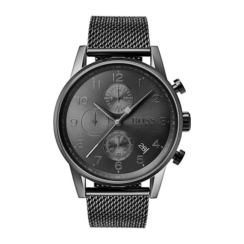 Hugo Boss Navigator Grey Dial Grey Mesh Bracelet Watch for Men - 1513674 Buy Now By Hugo Boss