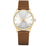 Gucci G Timeless Quartz Silver Dial Brown Leather Strap Watch For Women - YA1265022 Buy Now By Gucci