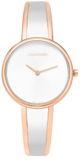 Calvin Klein Seduce Silver Dial Two Tone Steel Strap Watch for Women - K4E2N61Y Buy Now By Calvin Klein