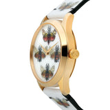 Gucci G Timeless Quartz White Dial White Leather Strap Watch For Women - YA1264109 Buy Now By Gucci