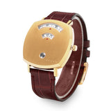Gucci Grip Quartz Gold Dial Maroon Leather Strap Watch For Women - YA157402 Buy Now By Gucci