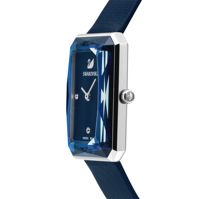 Swarovski Uptown Crystal Blue Dial Blue Leather Strap Watch for Women - 5547713 Buy Now By Swarovski