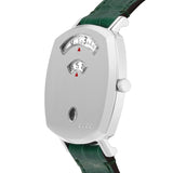 Gucci Grip Quartz Silver Dial Green Leather Strap Watch For Women - YA157404 Buy Now By Gucci