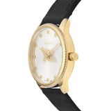 Gucci G Timeless Quartz Silver Dial Black Leather Strap Watch For Women - YA1265023 Buy Now By Gucci