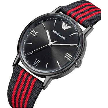 Emporio Armani Kappa Black Dial Two Tone NATO Strap Watch For Men - AR11015 Buy Now By Emporio Armani