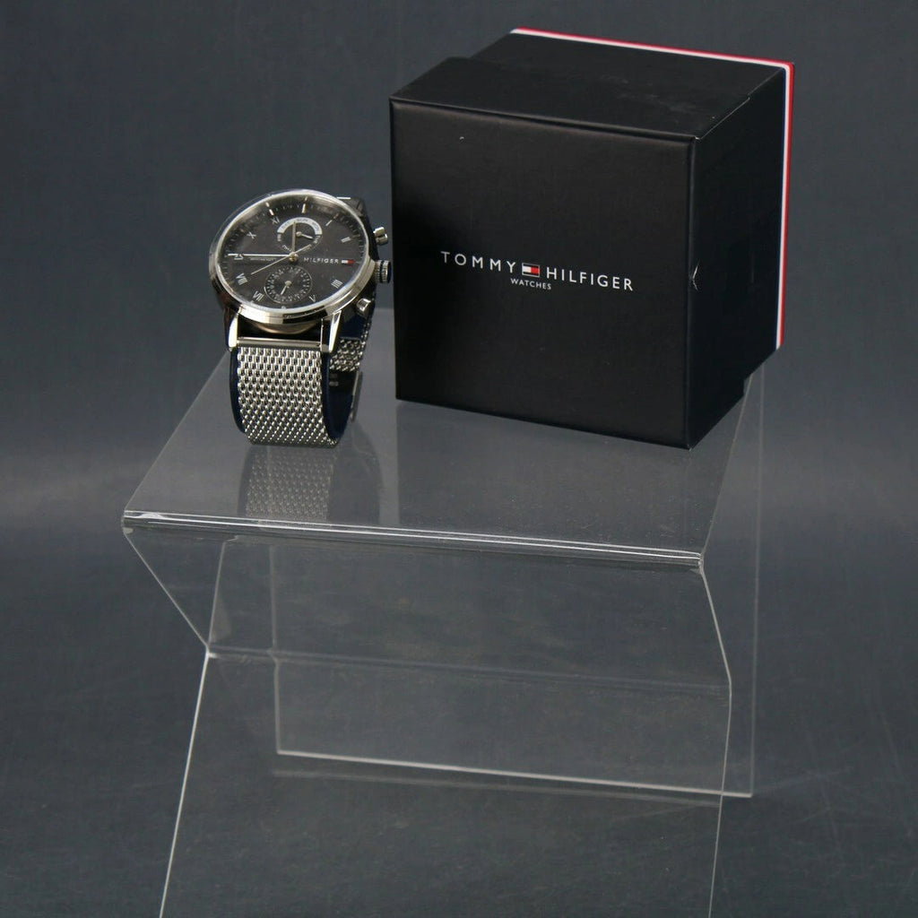 Tommy Hilfiger Kane Black Dial Silver Mesh Bracelet Watch for Men - 1710402 Buy Now By Tommy Hilfiger