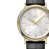 Calvin Klein Surround Silver Dial Black Leather Strap Watch for Men - K3W215C6 Buy Now By Calvin Klein