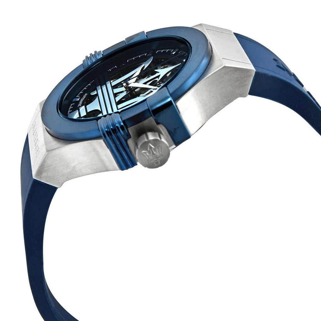 Maserati Potenza 42mm Blue Dial Automatic Silicone Strap Watch For Men - R8821108028 Buy Now By Maserati