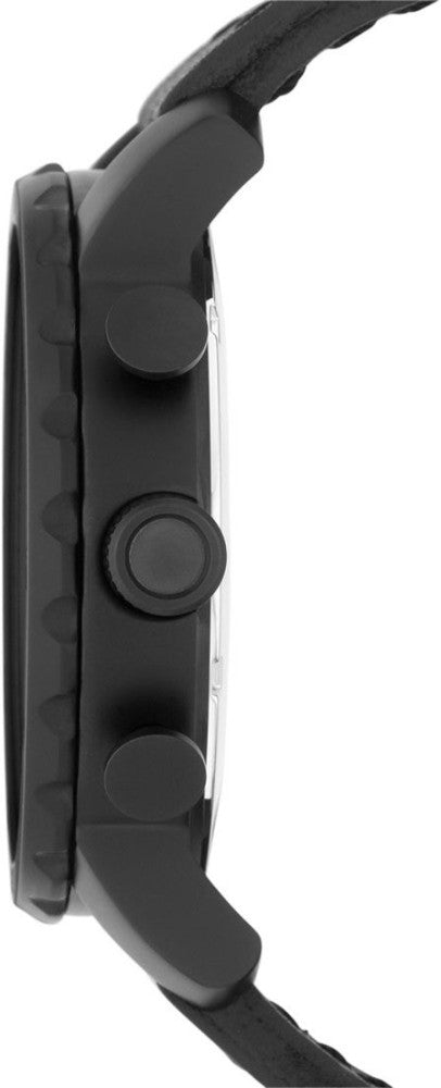 Fossil Nate Chronograph Black Dial Black Leather Strap Watch for Men - JR1354 Buy Now By Fossil