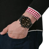 Fossil Nate Chrongraph Ion Plated Black Dial Black Steel Strap Watch for Men - JR1356 Buy Now By Fossil