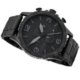 Fossil Nate Chronograph Black Dial Black Steel Strap Watch for Men - JR1401 Buy Now By Fossil