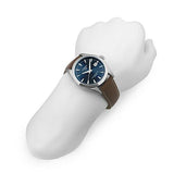Tissot Gentleman Powermatic 80 Silicium Blue Dial Brown Leather Strap Watch For Men - T127.407.16.041.00 Buy Now By Tissot