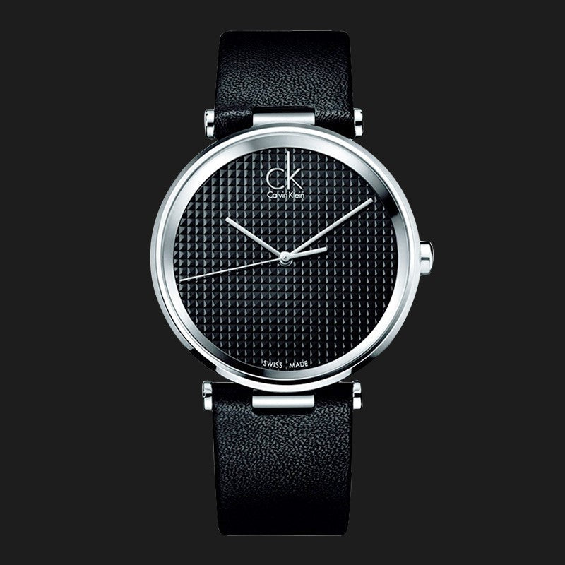 Calvin Klein Sight Black Dial Black Leather Strap Watch for Men - K1S21102 Buy Now By Calvin Klein