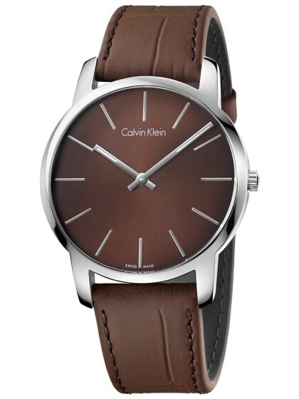Calvin Klein City Brown Dial Brown Leather Strap Watch for Men - K2G211GK Buy Now By Calvin Klein