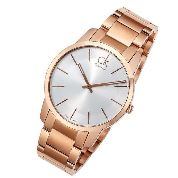 Calvin Klein City White Dial Rose Gold Steel Strap Watch for Men - K2G21646 Buy Now By Calvin Klein