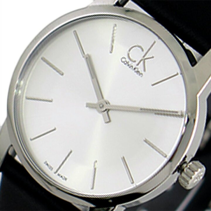 Calvin Klein City Silver Dial Black Leather Strap Watch For Women - K2G231C6 Buy Now By Calvin Klein