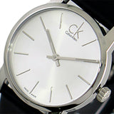 Calvin Klein City Silver Dial Black Leather Strap Watch For Women - K2G231C6 Buy Now By Calvin Klein