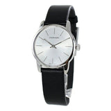 Calvin Klein City Silver Dial Black Leather Strap Watch For Women - K2G231C6 Buy Now By Calvin Klein