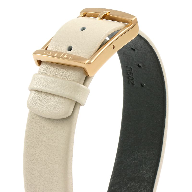 Calvin Klein City Silver Dial White Leather Strap Watch for Women - K2G236X6 Buy Now By Calvin Klein