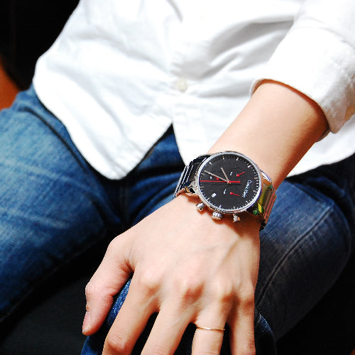 Calvin Klein City Chronograph Black Dial Silver Steel Strap Watch for Men - K2G27141 Buy Now By Calvin Klein