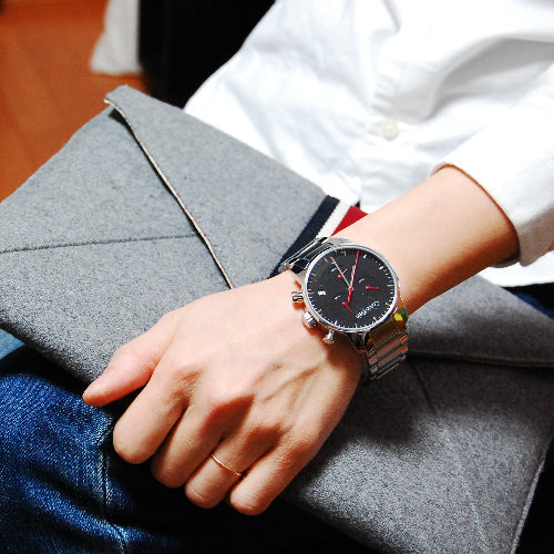 Calvin Klein City Chronograph Black Dial Silver Steel Strap Watch for Men - K2G27141 Buy Now By Calvin Klein