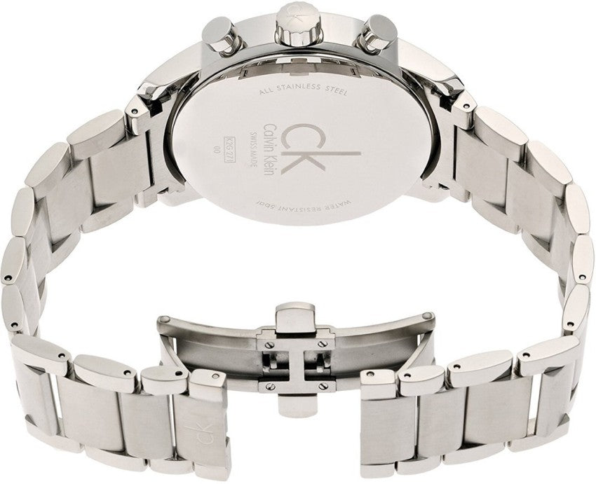 Calvin Klein City Chronograph Blue Dial Silver Steel Strap Watch for Men - K2G2714N Buy Now By Calvin Klein