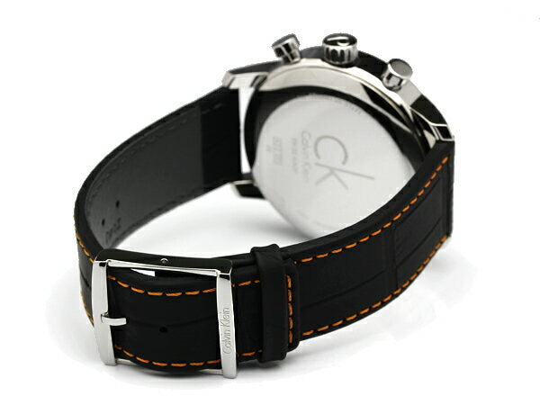 Calvin Klein City Chronograph Black Dial Black Leather Strap Watch for Men - K2G271C1 Buy Now By Calvin Klein