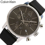 Calvin Klein City Chronograph Black Dial Black Leather Strap Watch for Men - K2G271C3 Buy Now By Calvin Klein