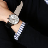 Calvin Klein City Chronograph Silver Dial Black Leather Strap Watch for Men - K2G271C6 Buy Now By Calvin Klein