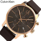 Calvin Klein City Chronograph Grey Dial Brown Leather Strap Watch for Men - K2G276G3 Buy Now By Calvin Klein