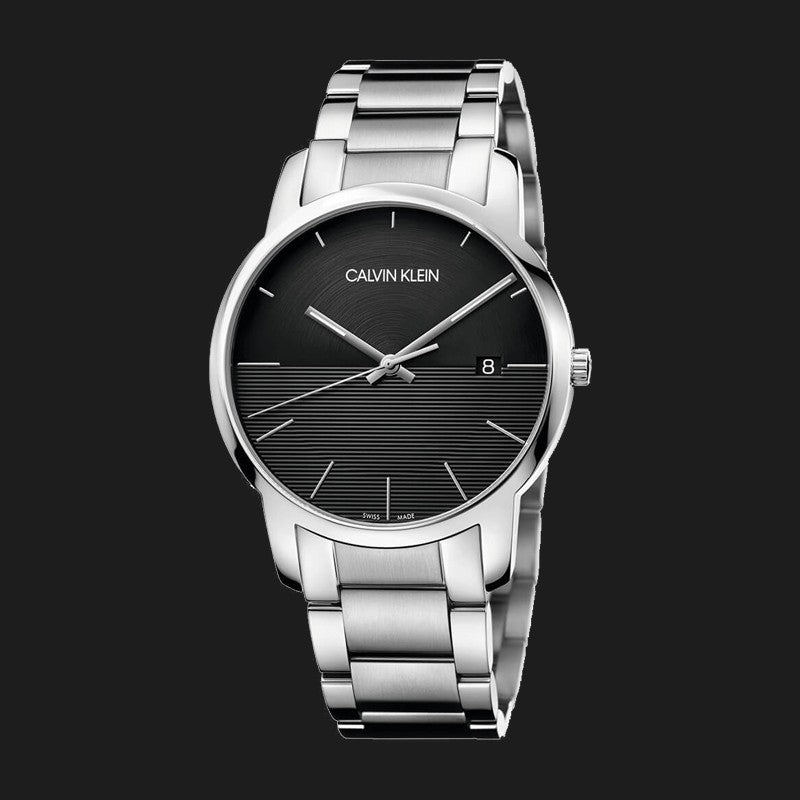 Calvin Klein City Black Dial Silver Steel Strap Watch for Men - K2G2G14C Buy Now By Calvin Klein