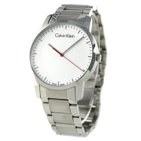 Calvin Klein City Quartz White Dial Silver Steel Strap Watch for Men - K2G2G1Z6 Buy Now By Calvin Klein