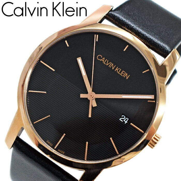 Calvin Klein City Quartz Black Dial Black Leather Strap Watch for Men - K2G2G6CZ Buy Now By Calvin Klein