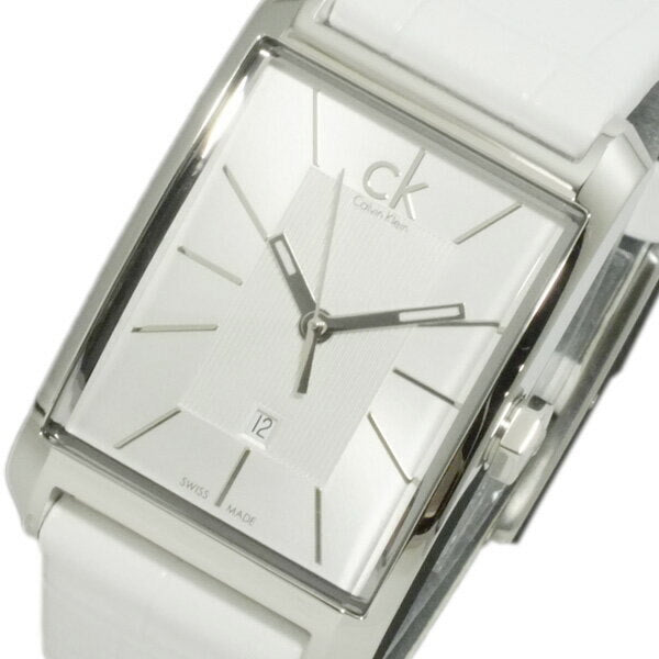 Calvin Klein Window White Dial White Leather Strap Watch for Women - K2M23120 Buy Now By Calvin Klein